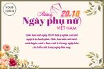 Thiệp đẹp chúc mừng ngày Phụ nữ Việt Nam với logo công ty