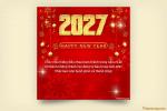 Tạo thiệp chúc mừng năm mới 2027 đẹp rực rỡ và ý nghĩa