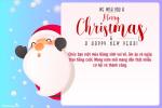 Thiệp Giáng sinh với hình ông già noel