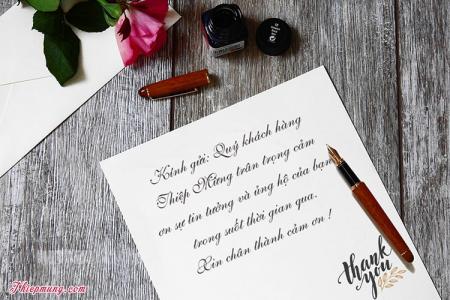 Tạo thiệp, thư cảm ơn khách hàng trực tuyến