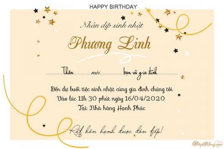 Tạo thiệp mời sinh nhật cho người lớn