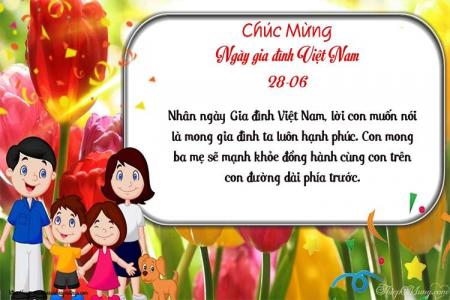Tạo thiệp ngày gia đình Việt Nam ý nghĩa nhất
