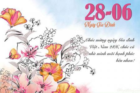Thiệp hoa chúc mừng ngày Gia đình Việt Nam 28-06
