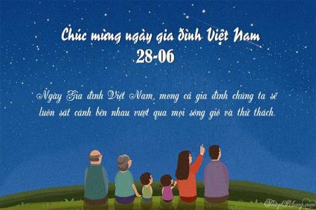 Tạo thiệp gia đình - Chúc mừng ngày gia đình Việt Nam độc đáo