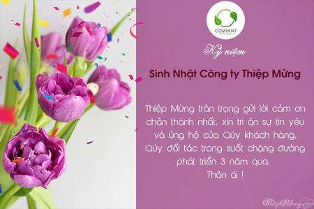 Tùy chỉnh thiệp sinh nhật công ty với lời chúc
