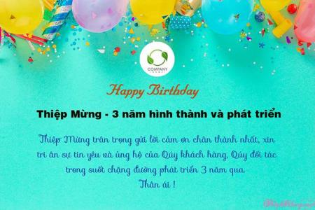 Tạo thiệp sinh nhật công ty đẹp