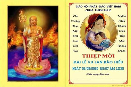 Tạo thiệp mời Đại lễ Vu Lan Báo Hiếu