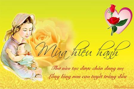 Thiệp Vu lan báo hiếu với hoa hồng đỏ