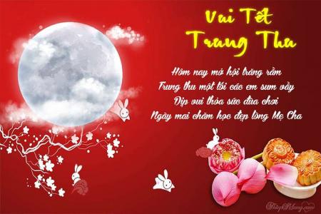 Thiệp trăng tròn trung thu với lời chúc