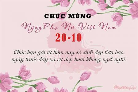 Ghi lời chúc lên thiệp hoa chúc mừng ngày Phụ nữ Việt Nam 20/10