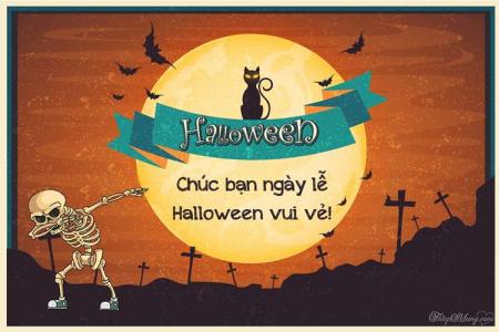 Viết lời chúc lên thiệp Halloween vui nhộn