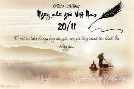 Tạo thiệp chúc mừng 20/11 chủ đề 
