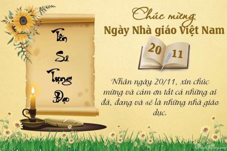 Thiệp ngày Nhà giáo Việt Nam 20/11 - Tôn Sư Trọng Đạo