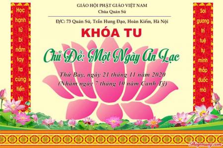 Tạo thiệp mời khóa tu theo chủ đề