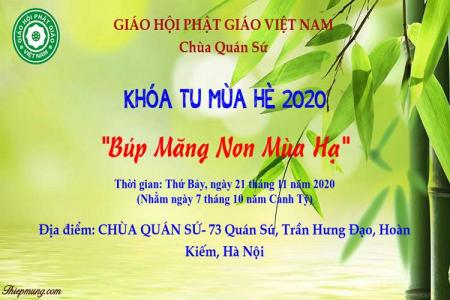 Tạo và chia sẻ banner thông báo khóa tu đẹp miễn phí