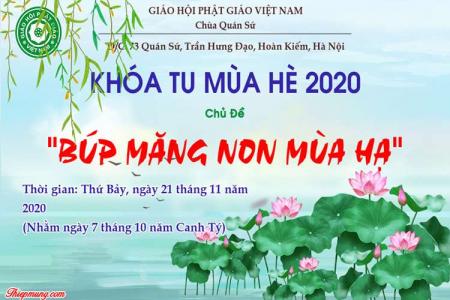 Tạo banner, thiệp thông báo khóa tu trực tuyến