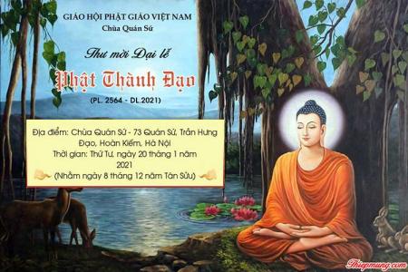 Thư mời tham dự đại lễ Phật Thành Đạo PL.2564