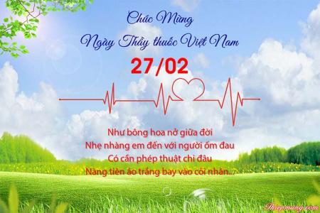 Tạo và tải miễn phí thiệp chúc mừng ngày thầy thuốc VN 27/02