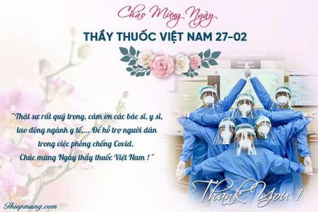Thiệp chúc mừng ngày Thầy thuốc Việt Nam 27/02 ý nghĩa