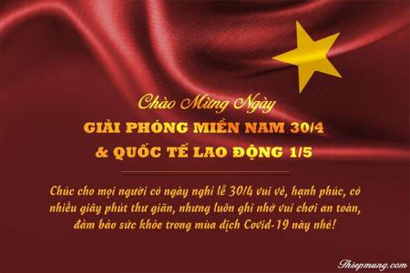 Viết lời chúc lên thiệp kỷ niệm 30/4 và 1/5 mới nhất