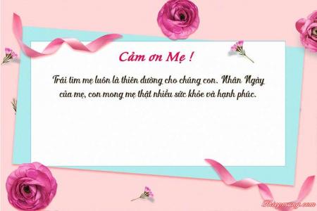 Thiệp chúc mừng ngày của mẹ miễn phí