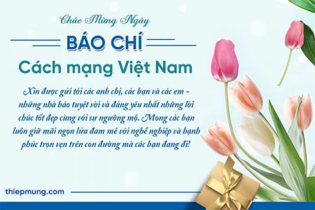 Thiệp chúc mừng ngày Báo chí Cách Mạng Việt Nam 21/06