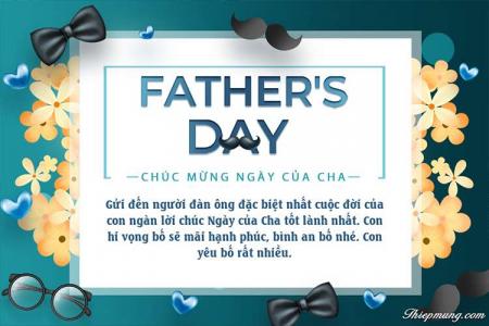 Thiệp chúc mừng ngày của cha dành cho người cha tuyệt vời nhát