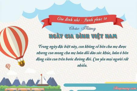Chia sẻ mẫu thiệp chúc mừng Ngày gia đình Việt Nam 28/06