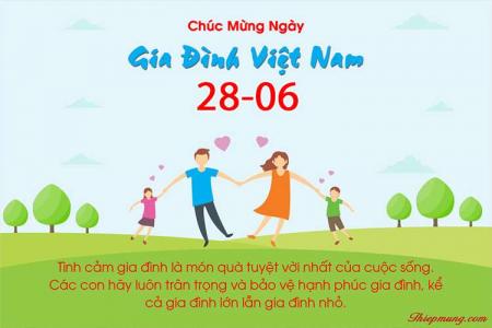 Tạo thiệp kỷ niệm ngày gia đình hạnh phúc đẹp với lời chúc