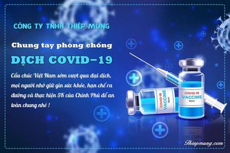 Thiệp chung tay phòng chống dịch COVID-19 với tên công ty