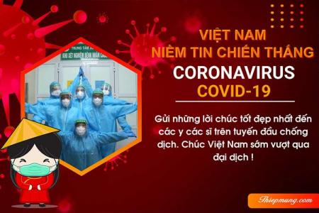 Tạo thiệp cổ động phòng chống dịch bệnh Covid-19 với ảnh