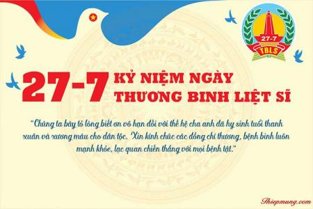 Thiệp chúc 27/7 Ngày Thương binh liệt sĩ với lời chúc