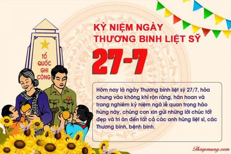 Miễn phí thiệp kỷ niệm ngày Thương binh liệt sĩ ý nghĩa