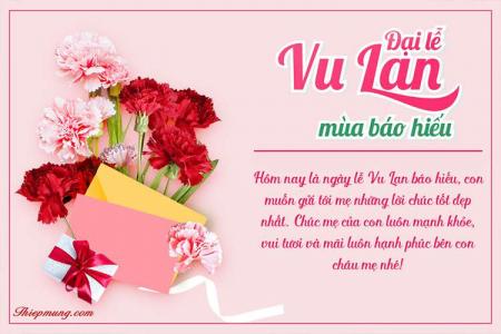 Hình ảnh thiệp hoa kính mừng Đại lễ Vu Lan báo hiếu