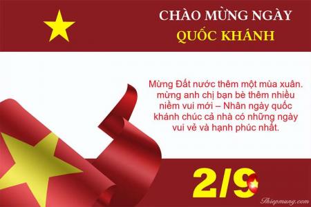 Chia sẻ thiệp chúc mừng ngày Quốc khánh Việt Nam 2/9