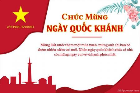 Thiệp chúc mừng ngày Quốc khánh 2/9 đẹp ý nghĩa nhất