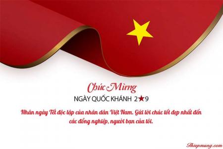 Mẫu thiệp chúc mừng 2/9 Quốc khánh Việt Nam đẹp và ý nghĩa