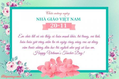 Tạo thiệp hoa chúc mừng ngày 20/11 đẹp và ý nghĩa nhất