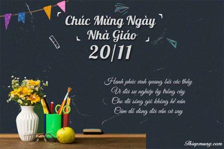 Viết câu chúc 20/11 hay, ý nghĩa trên bảng phấn