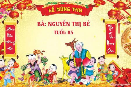Tạo backdrop lễ mừng thọ cho bà mới nhất 2025