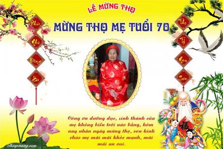 Tạo backdrop phông nền lễ mừng thọ chất lượng cao