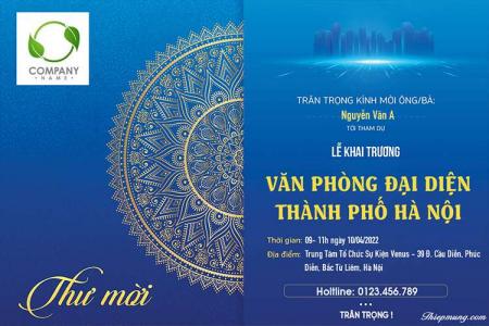 Tạo thiệp mời khai trương văn phòng mới, công ty chuyên nghiệp nhất