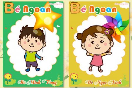 Tạo phiếu bé ngoan đẹp cho bé trai, bé gái