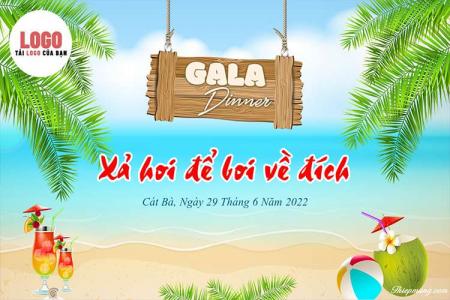 Tạo banner, backdrop Gala Dinner biển đẹp