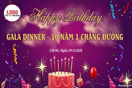Background Gala Dinner sinh nhật công ty ý nghĩa nhất