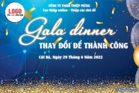 Tạo background gala dinner nền bóng bay đẹp