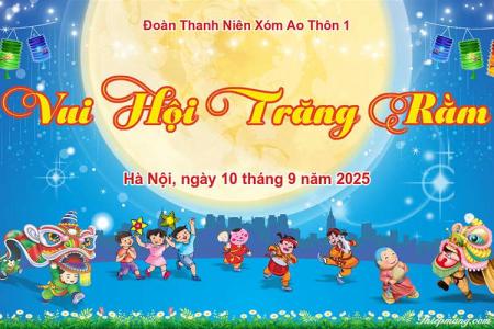 Tạo backdrop trung thu vui hội trăng rằm