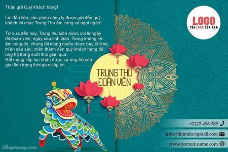 Tạo thư chúc mừng trung thu sang trọng cho khách hàng