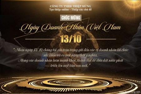 Tạo thiệp ngày doanh nhân Việt Nam 13/10 sang trọng