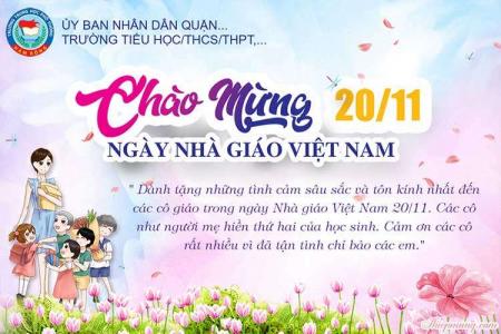Chào mừng 20/11 ngày nhà giáo Việt Nam với logo